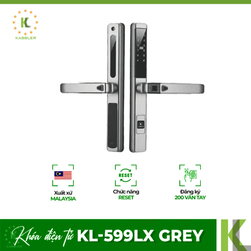 Khóa cửa nhôm Kassler KL-599LX Grey