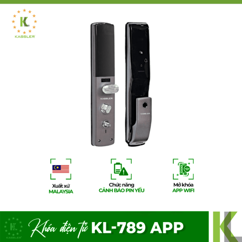 Khóa cửa vân tay Kassler KL-789 APP