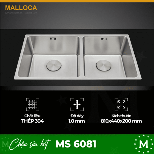 Chậu rửa chén bát Malloca MS 6081