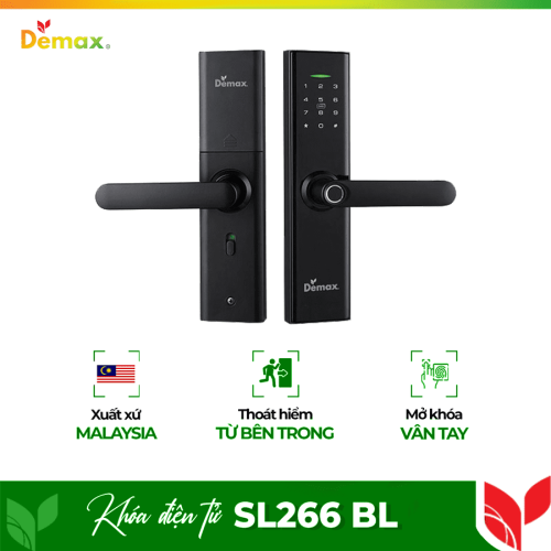 Khóa cửa điện tử Demax SL266 BL