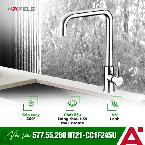 Vòi rửa bát Hafele HT21-CC1F245U 577.55.260