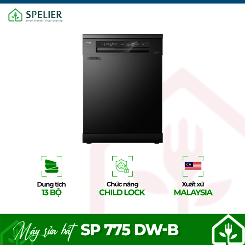 Máy rửa bát Spelier SP 775 DW-B 13 bộ