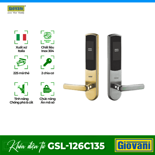 Khóa điện tử thông minh Giovani GSL-126C135