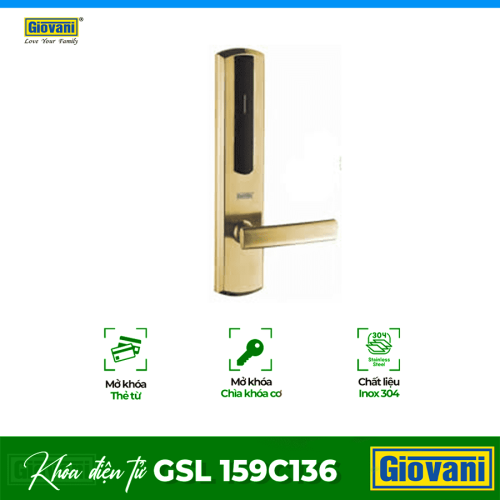 KHÓA CỬA ĐIỆN TỬ THÔNG MINH GIOVANI GSL 159C136