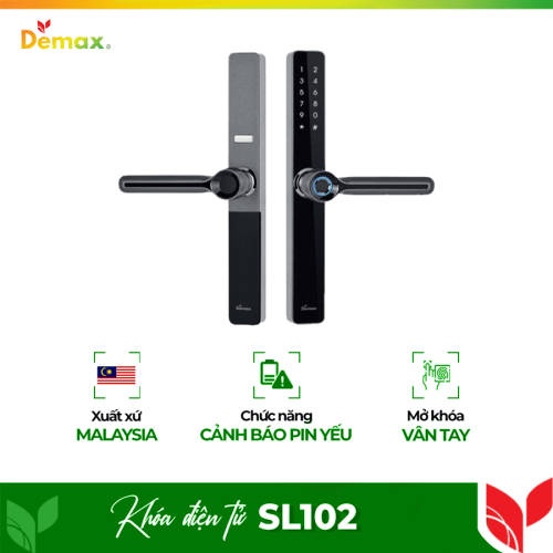 Khóa cửa điện tử Demax SL102 cho cửa nhôm, sắt, inox, cửa nhựa