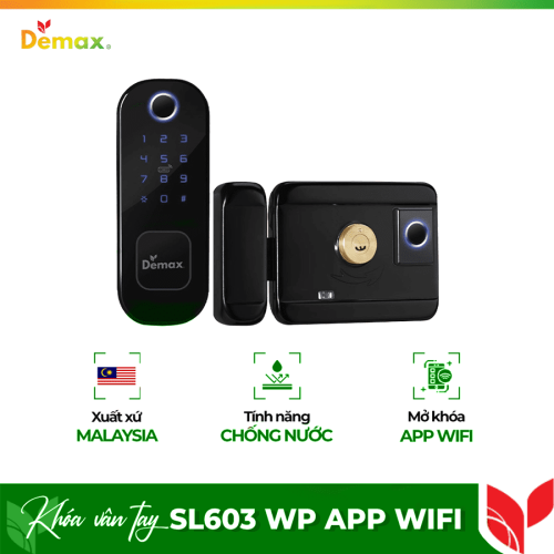 Khóa cửa vân tay Demax SL603 WP App Wifi