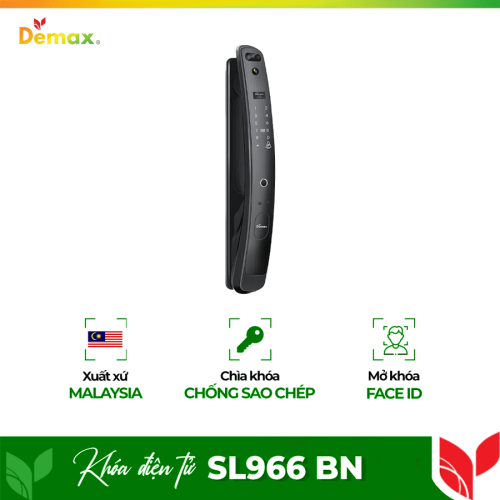Khóa cửa thông minh nhận diện khuôn mặt FACE ID-3D Demax SL966 BN
