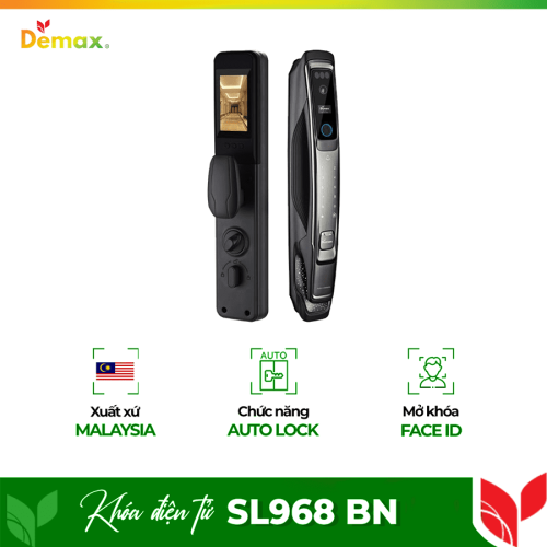 Khóa cửa thông minh nhận diện khuôn mặt FACE ID-3D Demax SL968 BN