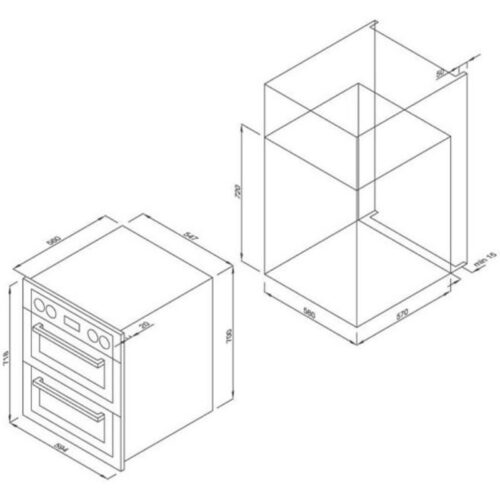 Kích thước lò nướng Malloca MDO-80BL