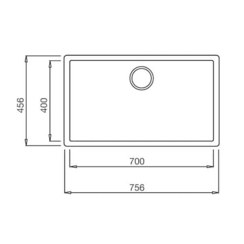 Chậu rửa chén Malloca ZEN K13040 4 Kích thước của Chậu rửa chén Malloca ZEN K-13040