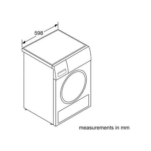 Máy sấy quần áo Bosch WTW85561BY 4 Kích thước máy sấy quần áo Bosch WTW85561BY