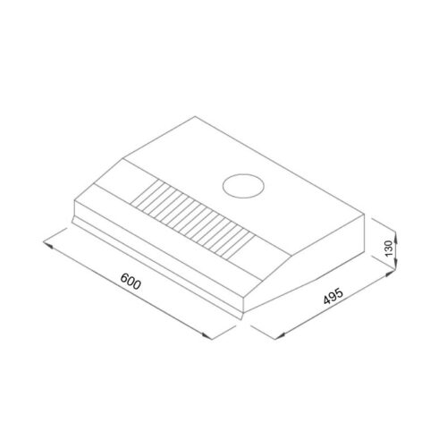 Kích thước máy hút mùi cổ điển Malloca - F860