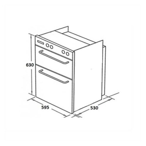 Máy sấy bát Malloca ZLD 110-A1B 3 Kích thước máy sấy bát Malloca ZLD 110-A1B