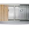 chau rua bat konox workstation apron sink kn8751da curve