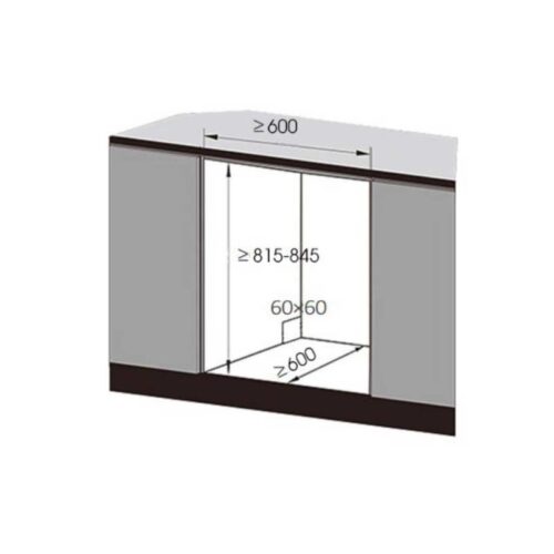 Kích thước lắp đặt máy rửa bát Texgio TGF3815S