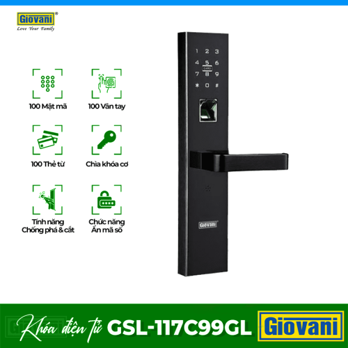 Khóa điện tử thông minh Giovani GSL-117C99GL