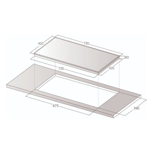 Kích thước Bếp từ Lorca TA-1009 Plus