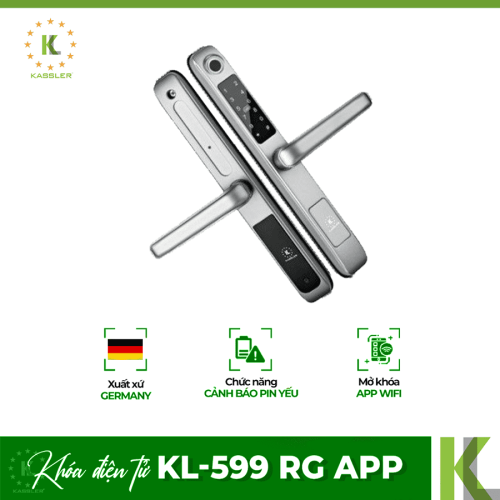 Khóa điện tử Kassler KL-599 RG APP/ Khóa cửa nhôm