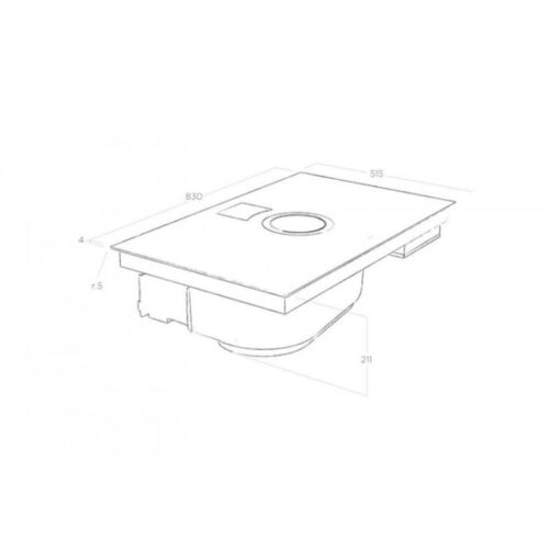 Kích thước bếp từ kết hợp máy hút mùi Elica NIKOLATESLA SWITCH BL/A/80 PRF0146212