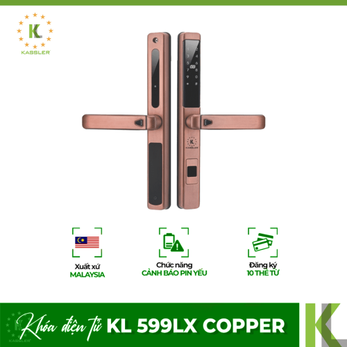 Khóa cửa điện tử Kassler KL 599LX Copper