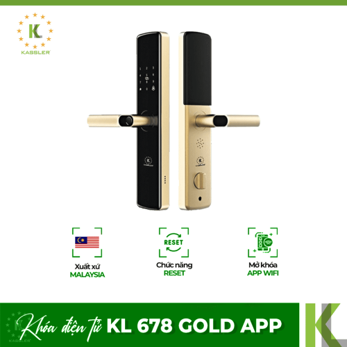 Khóa điện tử Kassler KL 678 GOLD APP/ Khóa vân tay