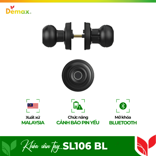 Khóa cửa vân tay Demax SL106 BL