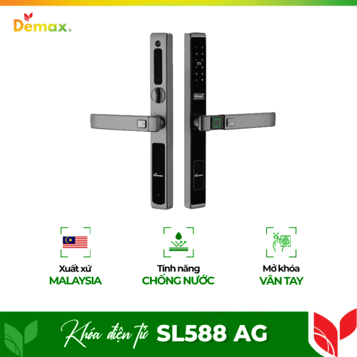 Khóa cửa điện tử chống nước Demax SL588 AG