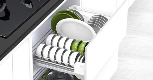 Rổ bát đĩa cho ngăn kéo trên Hafele 545.14.929, 900mm