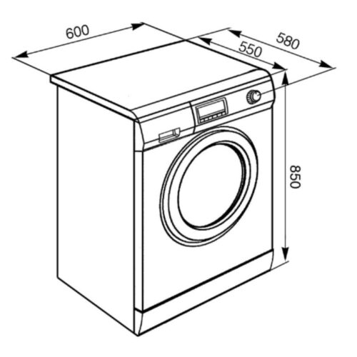 Máy giặt kết hợp sấy 7kg Smeg LSF147E 536.94.567 3 Kích thước Máy giặt kết hợp sấy 7kg Smeg LSF147E 536.94.567