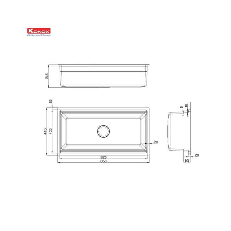 Phụ kiện của Chậu rửa bát Workstation Undermount Sink KN8644SU Dekor Thiết kế của Chậu rửa bát Workstation Undermount Sink KN8644SU Dekor