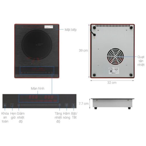 Cấu tạo bếp từ mini Pramie PRMY-1105