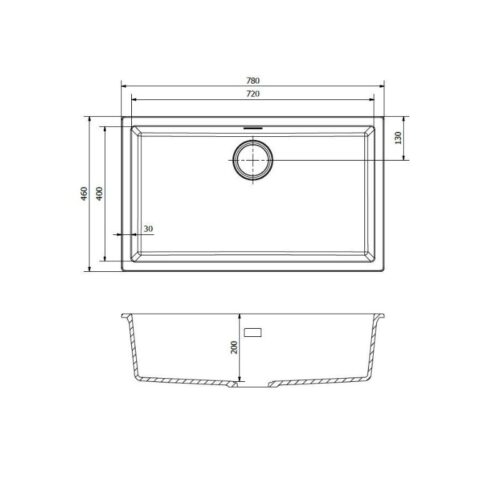 Thiết kế của chậu rửa bát 1 hố Reginox AMSTERDAM 72 HMH.R30882
