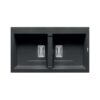 Chậu rửa chén đá 2 hố Elica Pyragranite Kartesio 2B Carbon 70053911 1 Chậu rửa chén đá 2 hố Elica Pyragranite Kartesio 2B Carbon 70053911