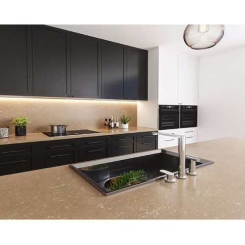 Ảnh thực tế đá nhân tạo Vicostone Jura Brown BQ8435