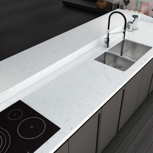 Ảnh thực tế đá nhân tạo Vicostone Ventisca BQ8330