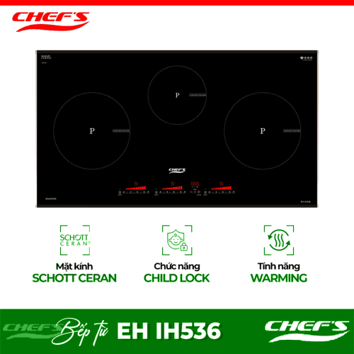 Bếp từ ba vùng nấu Chefs EH IH536