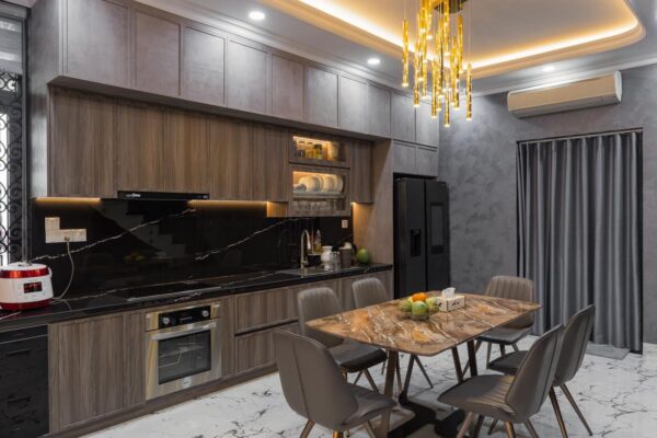 Công trình thực tế ứng dụng vật liệu Gỗ An Cường được thiết kế & thi công bởi PS Interior Design