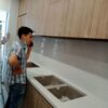 Đá bàn bếp nhân tạo Trắng hoa lê 1 Đá bàn bếp nhân tạo Trắng hoa lê