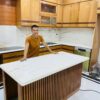 Đá bàn bếp nhân tạo Trắng vệt nắng 1 Đá bàn bếp nhân tạo Trắng vệt nắng