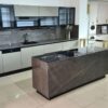 Đá bàn bếp nhân tạo Xám vân sét 2 Đá bàn bếp nhân tạo Xám vân sét
