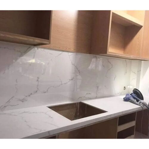Đá bàn bếp Trắng vân sóng