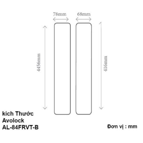 Khóa thông minh Avolock AL-84FRVT-B 3 Kích thước khóa thông minh Avolock AL-84FRVT-B
