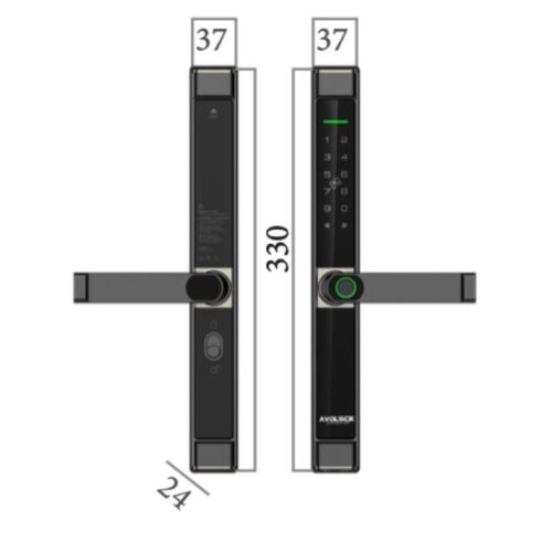 Khóa thông minh Avolock AN-394-B 3 Kích thước khóa thông minh Avolock AN-394-B
