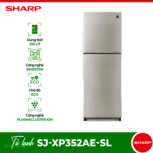 Tủ Lạnh 2 cánh Inverter 330 Lít Sharp SJ-XP352AE-SL