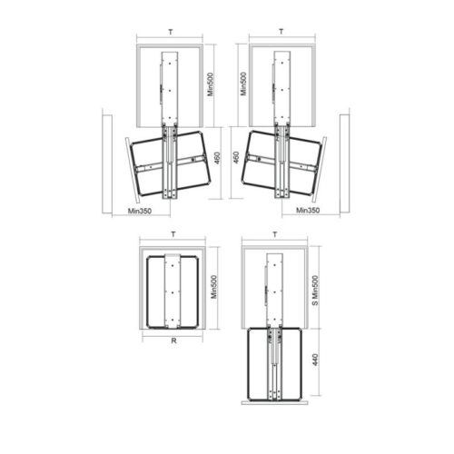Tủ đồ khô cánh rút/xoay Titanium GrandX XP.400T 3 Chi tiết tủ đồ khô cánh rút/xoay Titanium GrandX XP.400T