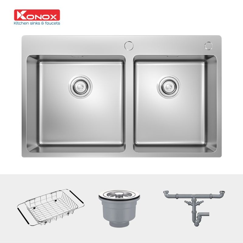 Chi tiết chậu rửa bát Konox Unico 8250 Chi tiết chậu rửa bát Konox Unico 8250