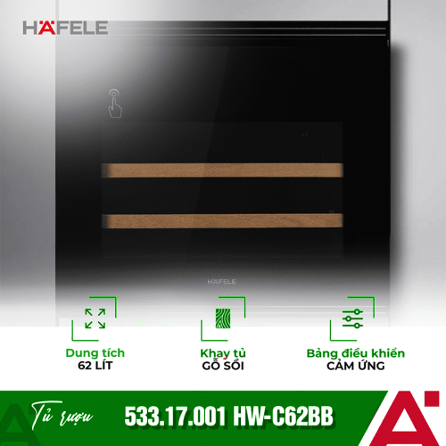 Tủ rượu Hafele HW-C62BB 533.17.001 lắp âm