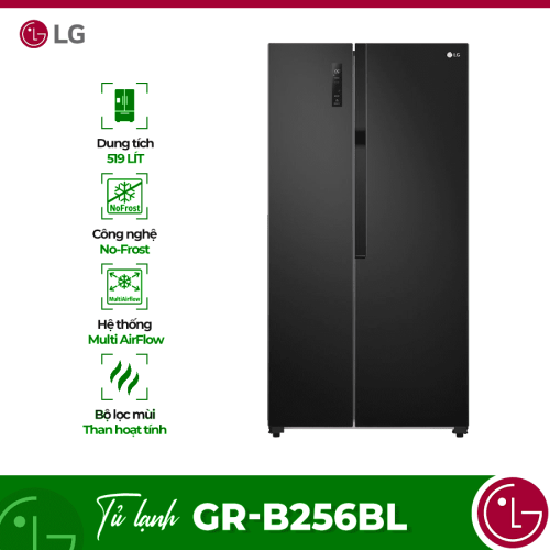 Tủ Lạnh 2 cánh side by side Inverter 519 Lít LG GR-B256BL