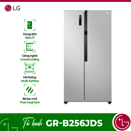 Tủ Lạnh 2 cánh side by side Inverter 519 Lít LG GR-B256JDS