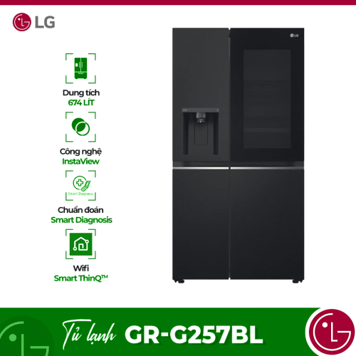 Tủ Lạnh 2 cánh side by side Inverter 635 Lít LG GR-G257BL